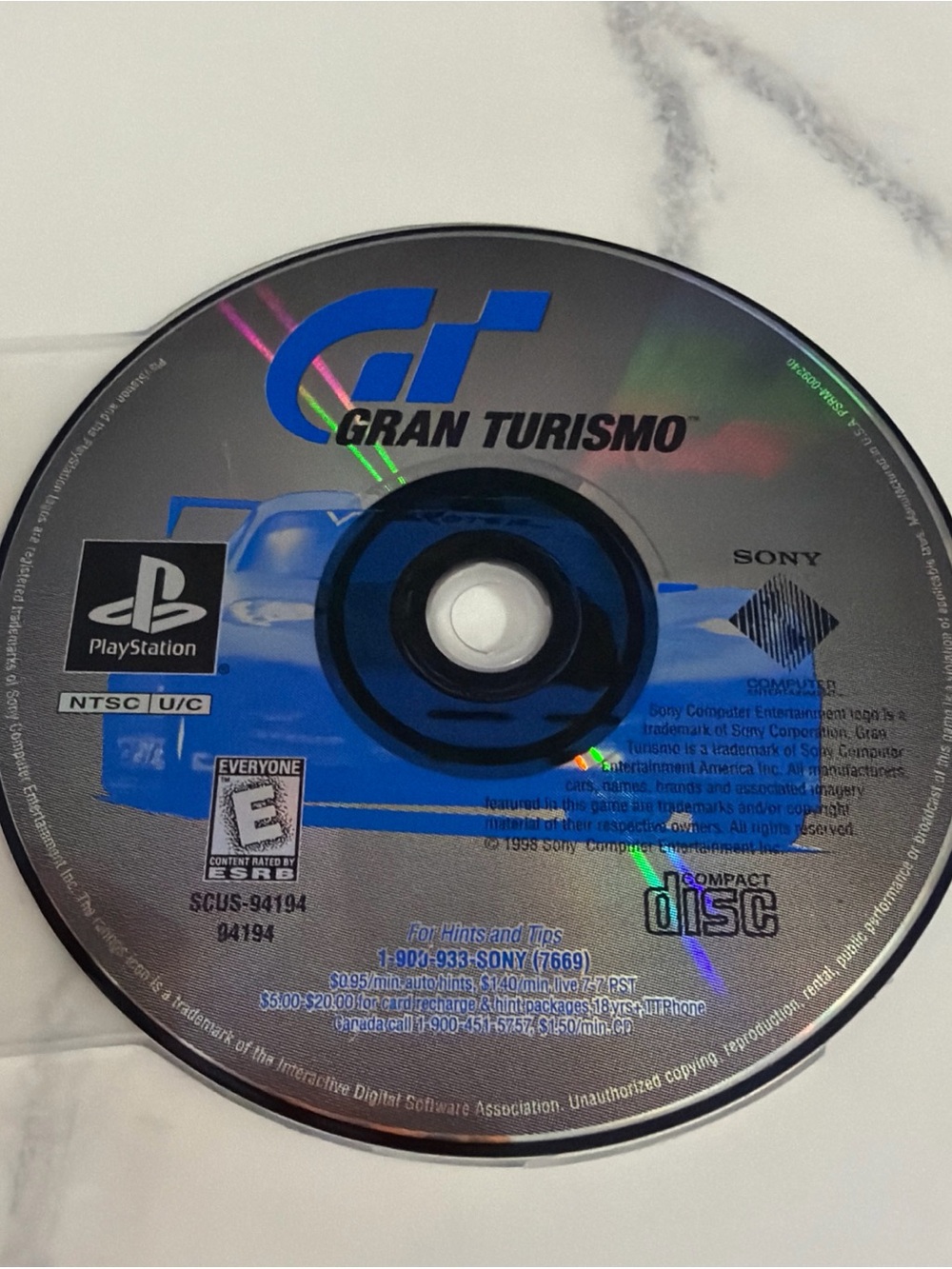Sony Gran Turismo PlayStation Disc Only with Blue Artwork